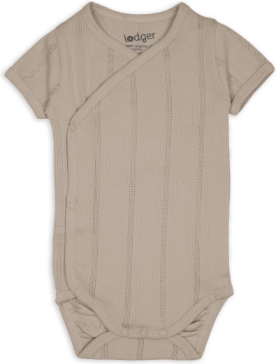 Lodger Baby-Body mit kurzen Ärmeln Pointelle Shell Gr. 62