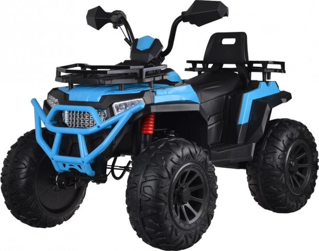 Elektrisches Kinder-Quad 4x4 mit Gasgriff und Hinterradfederung – Blau