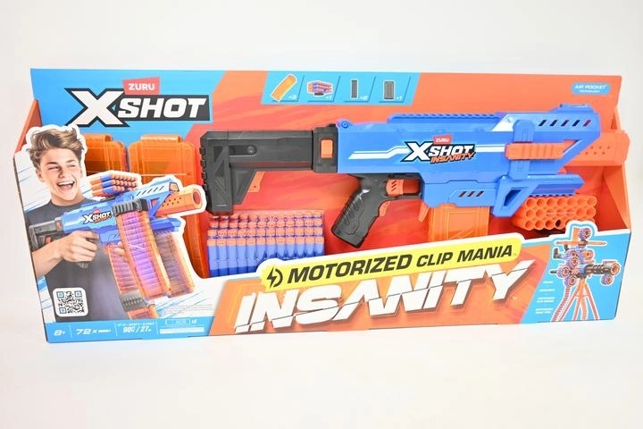 Motorisierter Schaumstoff-Blaster Zuru X-Shot Insanity Clip Mania