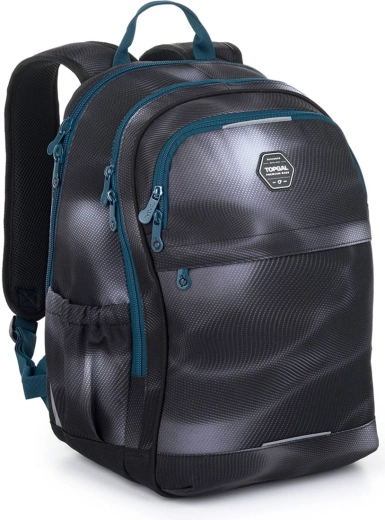 Topgal Studentenrucksack Rubi dunkelblau mit blauer Marmorierung