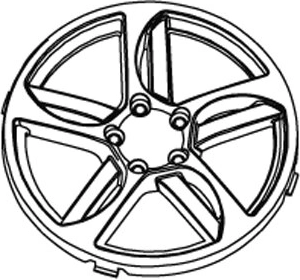 Abdeckkappen der Vorderräder für Kinderfahrzeug Lamborghini Murciélago JAMARA (Set 2 Stk.)