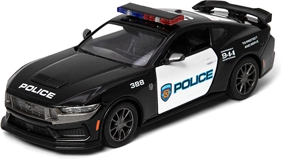 Metallmodell Ford Mustang Dark Horse 2024 Polizeiausgabe 1:43, schwarz