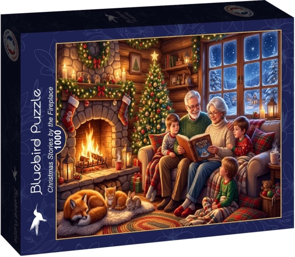 Bluebird Puzzle Weihnachtliche Geschichten am Kamin, 1000 Teile