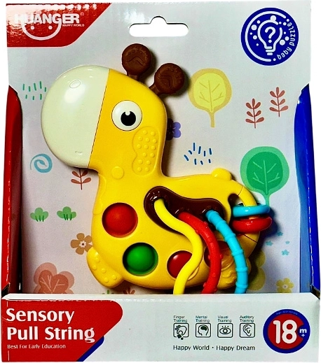 Sensorische Rassel- und Motorikspielzeug-Giraffe