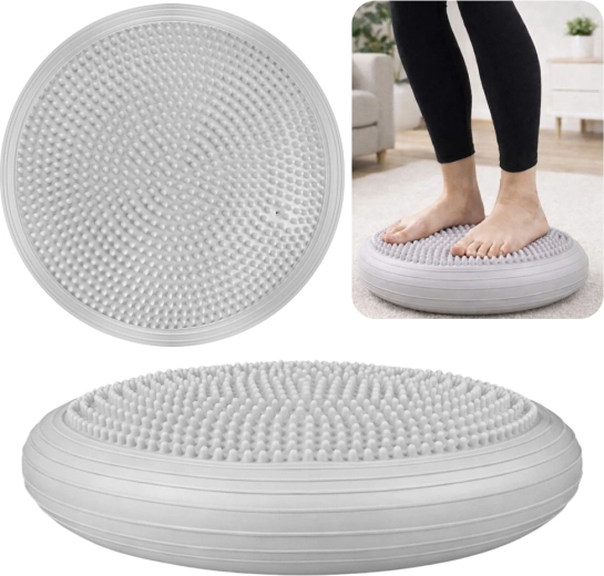 Sensorimotorisches Balancekissen Igel 34 cm – grau