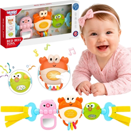 Woopie Baby sensorisches Hänge-Panel für Kinderwagen und Babybett – Meereswelt