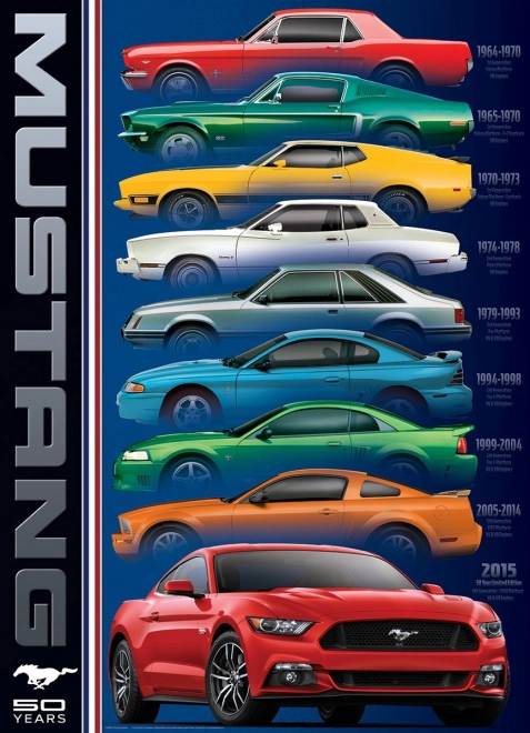 EUROGRAPHICS Puzzle 50 Jahre Ford Mustang – 1000 Teile