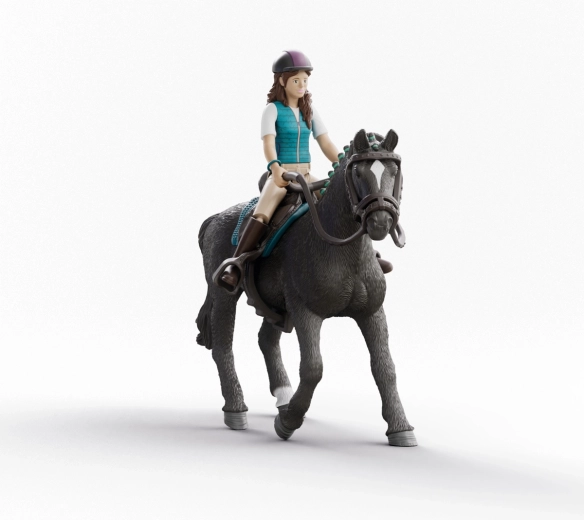 Schleich Horse Club Lisa und Storm – Reiterfigur mit Pferd für Kinder