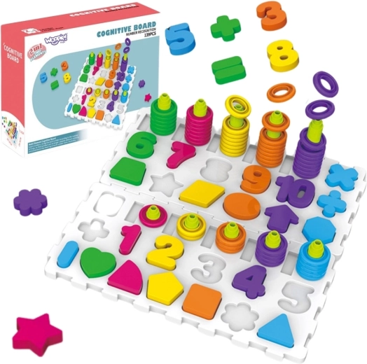 Montessori-Lernpuzzle zur Gehirnförderung mit Buchstaben und Zahlen Woopie, 139 Teile