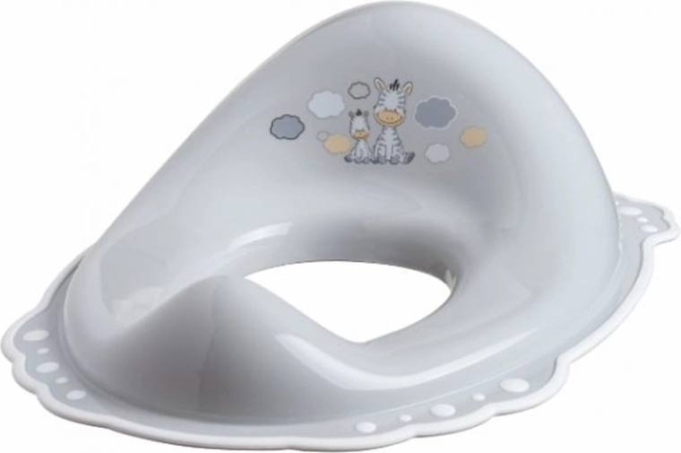 WC-Reduzieraufsatz mit Antirutsch MALTEX Zebra, grau