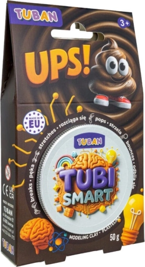Tubi Smart Plastilin braun mit Glitzer 50 g
