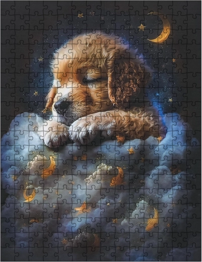 Kinderpuzzle Hündchen in den Wolken, 300 Teile