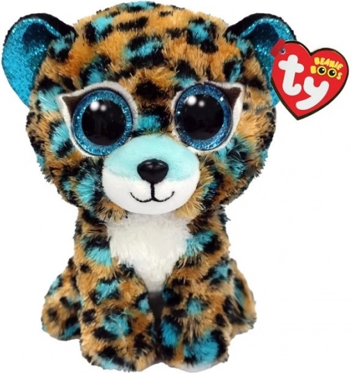 TY Leopard Blue Cobalt Maskottchen 15 cm