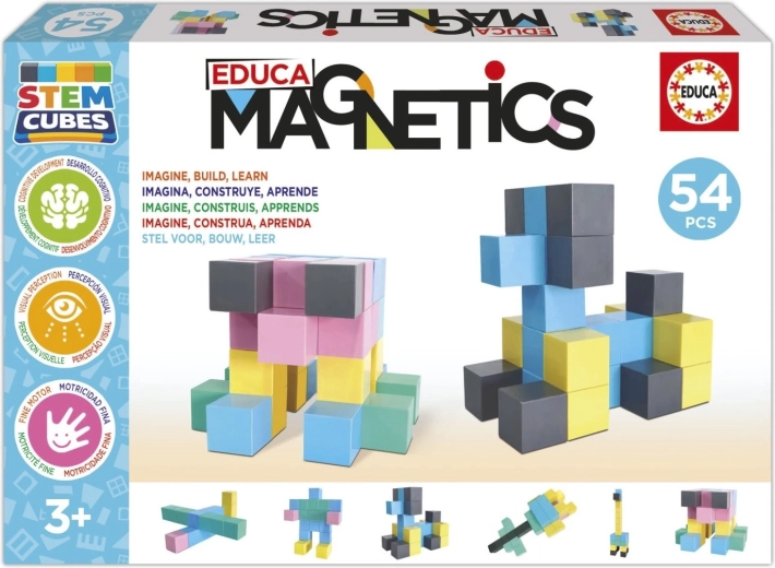 EDUCA Magnetics STEM Magnetisches Bauset, 54 Würfel