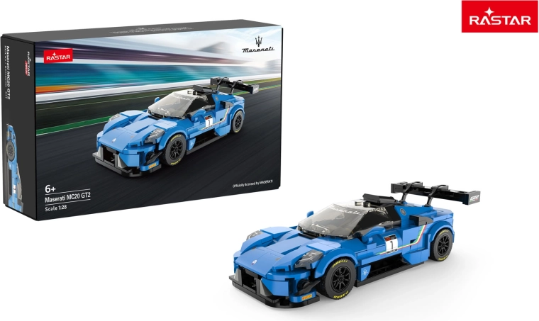 Bausatz Auto Rastar Maserati MC20 GT2 blau 1:28 - 1 Stück