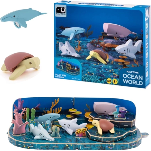 Half Toys magnetisches Figuren-Set Wasserwelt 3D