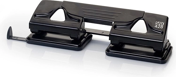 Locher SAX 428 Schwarz – vierfacher Bürolocher