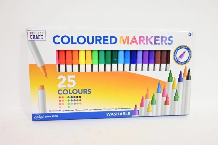 Auswaschbare Filzstifte für Kinder – Set mit 25 Farben