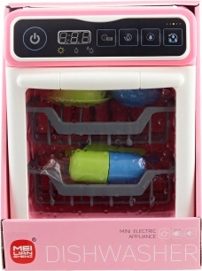 Kinder-Spülmaschine mit Batteriebetrieb mit Kunststoffgeschirr – 1 Stück