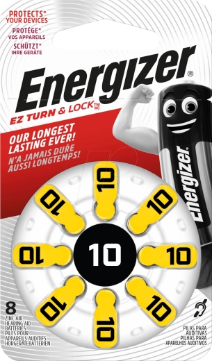 Energizer Hörgerätebatterien Typ 10 – 8 Stück