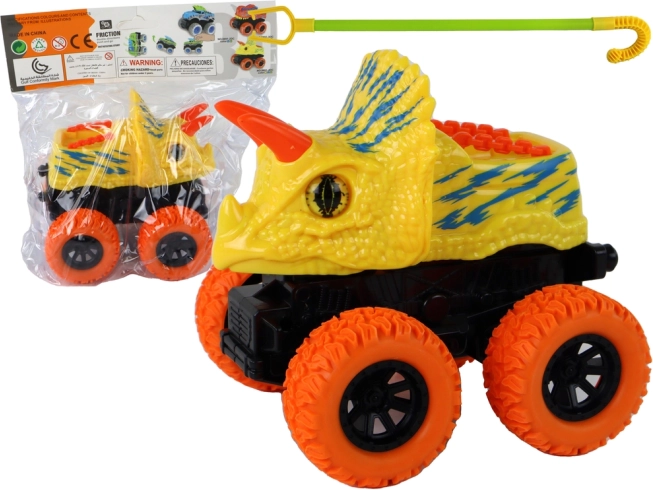 Spielzeug Geländewagen Triceratops mit Gummireifen