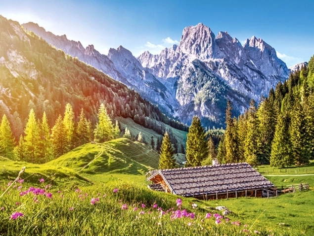 Puzzle 500 Teile – Sommer in den Alpen CASTORLAND