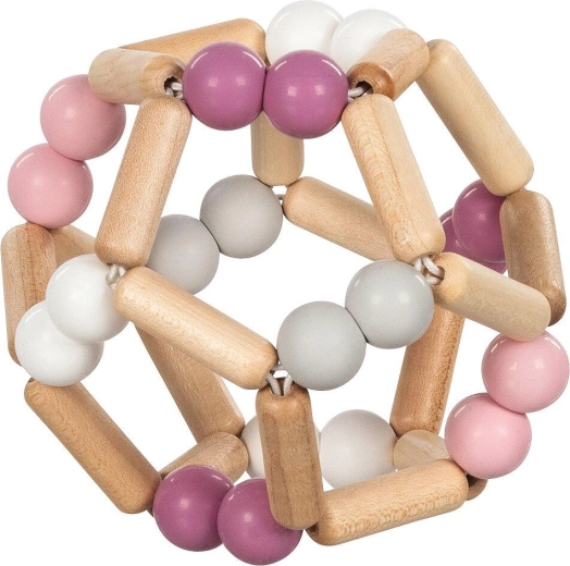 Goki baby Tast-Ring mit elastischem Bällchen, rosa - 1 Stück