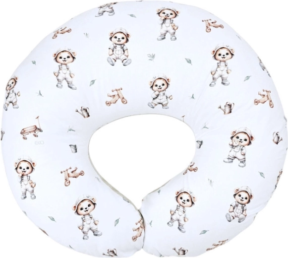 EKO kleines Stillkissen Velvet Bees Beige 60 × 60 cm