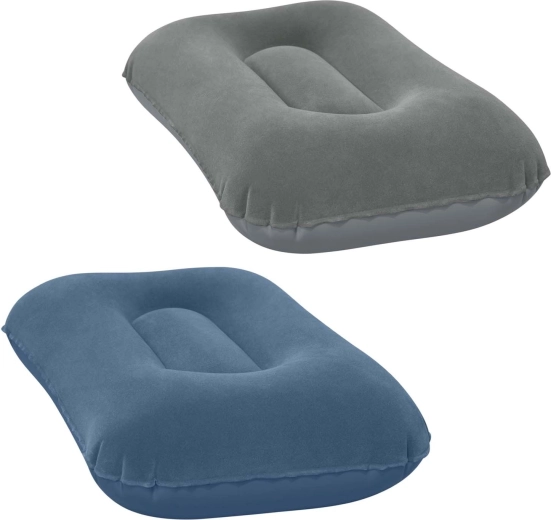Bestway aufblasbares Velours-Kissen 42 × 26 cm – grau
