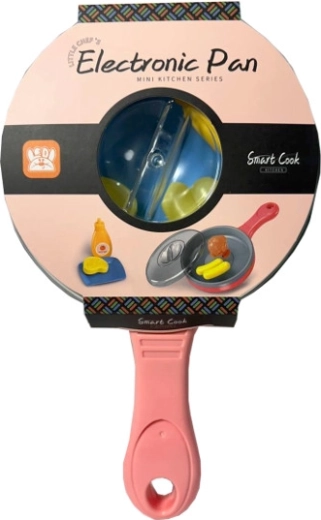 Küchenset mit batteriebetriebener Pfanne, die die Farbe des Essens ändert