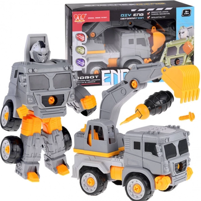 Super Bau-Auto-Roboter 2-in-1 – Bagger