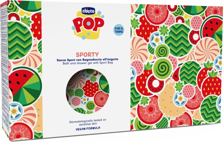 Chicco POP Dusch- und Badegel Watermelon Splash 300 ml mit Sportetui