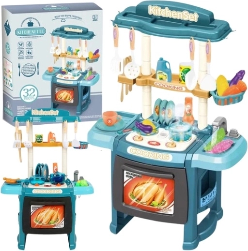 Kinderküche mit Batteriebetrieb mit Zubehör
