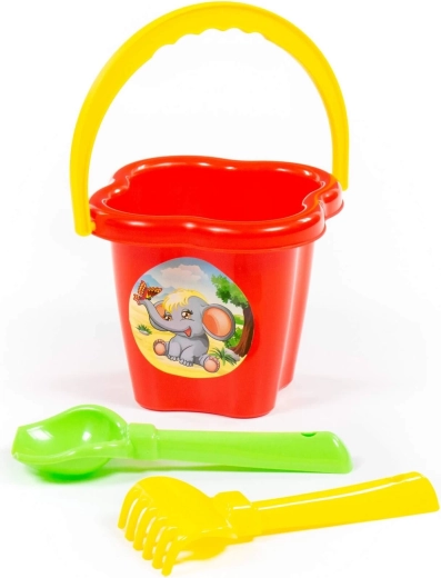 Sandspielzeug-Set mit Eimer, Blume