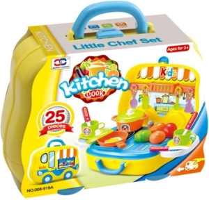 Küchenset im Koffer für Kinder in Form eines Autos