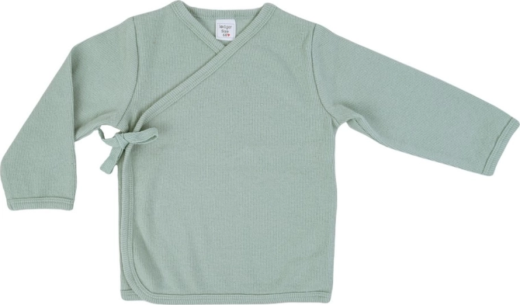 Lodger Wickeljäckchen Topper Nomad Rib silt green, Gr. 68