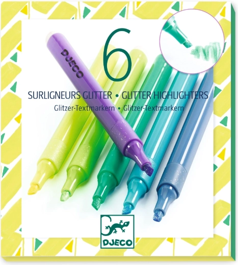 Djeco glitzernde Textmarker Mojito – 6 Stück