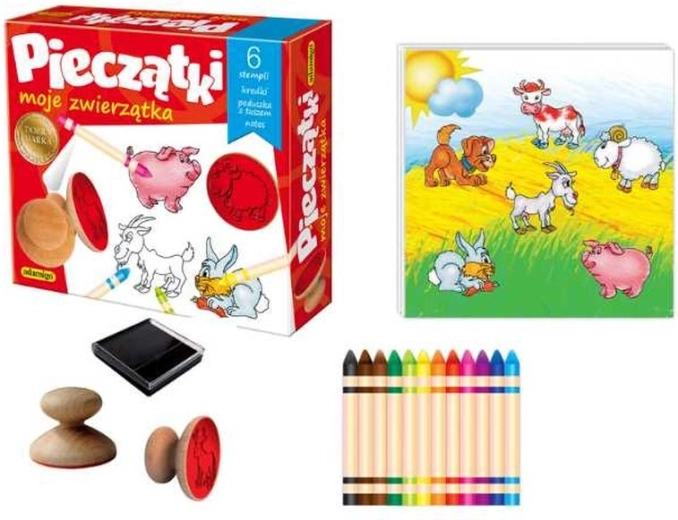 Holzstempel Tiere – kreatives Set (6 Stück)