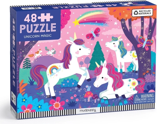 Mudpuppy Puzzle Magische Einhörner, 48 Teile