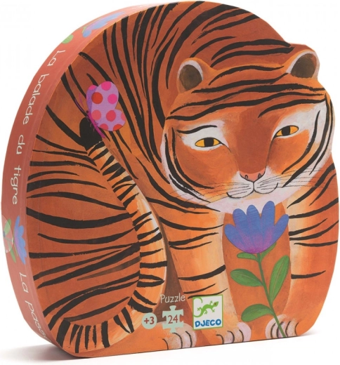 Djeco Puzzle Tiger auf Spaziergang (24 Teile)