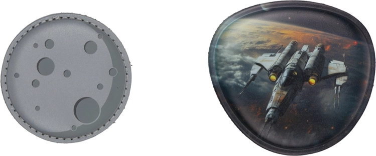 Baagl Baaglies – Set aus Ansteckern Weltraum und Mond (2 Stk.)