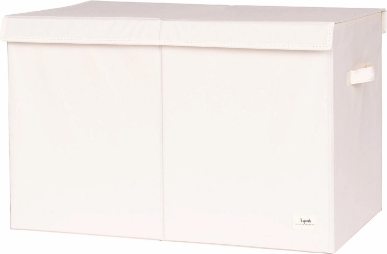 3 Sprouts Spielzeugtruhe aus recyceltem Polyester solid/cream