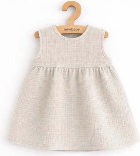 Muslinkleid für Kinder New Baby Ella, Leinenoptik, Gr. 86 (12–18 Monate)