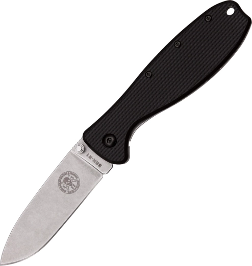 ESEE Zancudo schwarzes Taschenmesser 7,7 cm, Stonewash, FRN