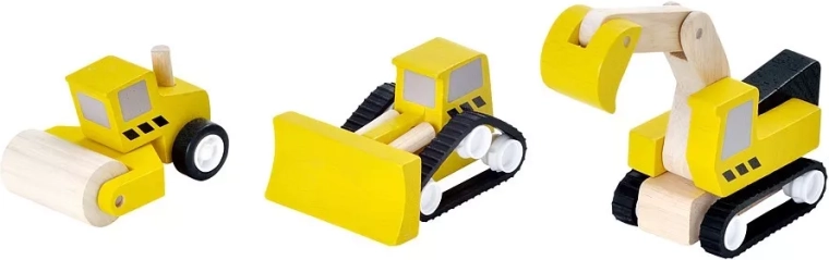 PlanToys Baufahrzeuge für die Autorennbahn
