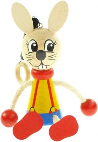 Hase an einer Feder