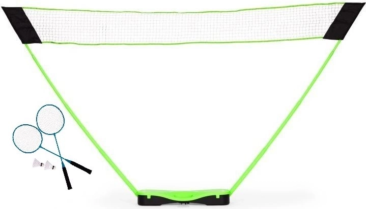 MovepRro faltbares Badminton-Set mit tragbarem Netz 300 × 156 cm, Schlägern und Federbällen im Koffer