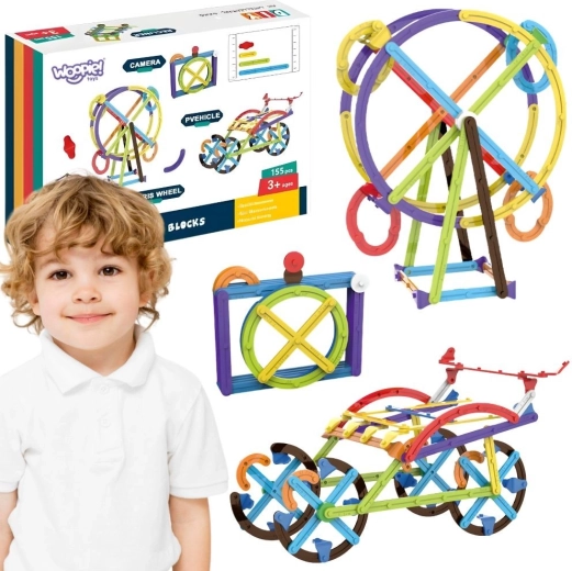 Woopie mathematisches 3D-Lernbaukasten-Set, 155 Teile