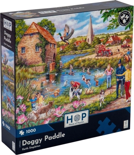 House of Puzzles Puzzle Hundeschwimmen, 1000 Teile