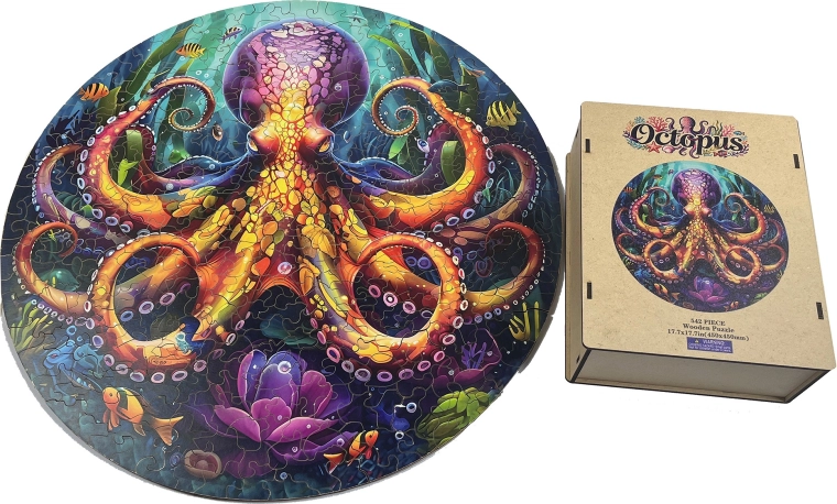 Holzpuzzle Oktopus